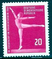 Arabesque, 3rd Europa Cup Women's Gymnastic , DDR SC#556 MNH
