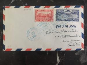 1929 Dominican Republic FFC First Flight Cover To Puerto Rico Inauguration