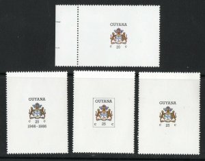 Thematic stamps GUYANA 1985/7 COIL & BOOKLET stamps 4 diff 1534b etc mint