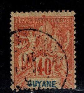 French Guiana Scott 45 Perf 14x13.5 Genuine Used