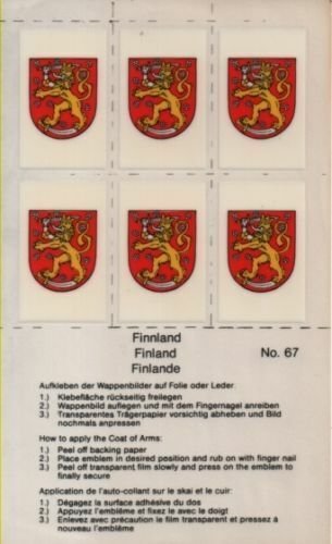 Stamp Album Country Coat of Arms - Choice of countries sheet of 6 per country