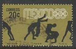 MEXICO 990, 20¢ Wrestling 4th Pre-Olympic Set Used SINGLE F-VF. (742)