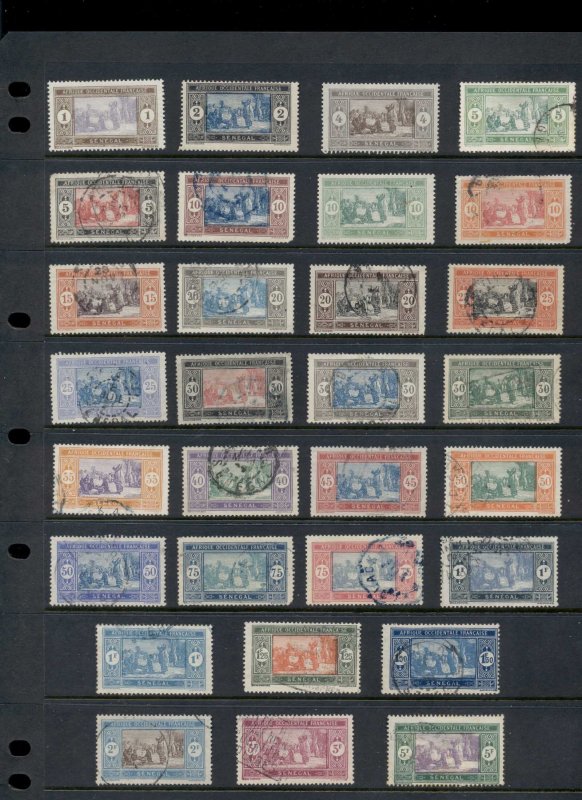 Senegal 1914-33 Pictorials Asst (30) MLH/FU