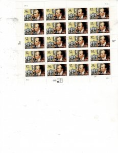 Raoul Wallenburg Diplomat Hero 32c US Postage Sheet #3135 VF MNH