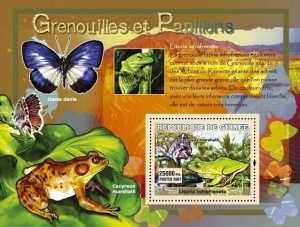 Guinea 2007 MNH - Frogs and Butterflies. YT 539, Mi 4739/BL1193