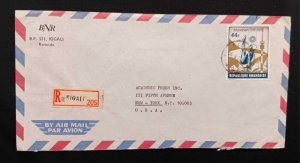 DM)1972, RWANDA, LETTER SENT TO U.S.A, CERTIFIED AIR MAIL, WITH OLYMPIC