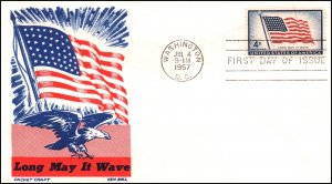 US 1094 Flag Cachet Craft Boll U/A FDC