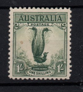 Australia 1932 1/- Lyre Bird Yellow Green SG140A LHM WS36047