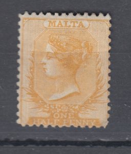 J44142 JL Stamps 1865 malta mng #5 wmk1 perf 12 1/2 $175.00 scv mint crease perf