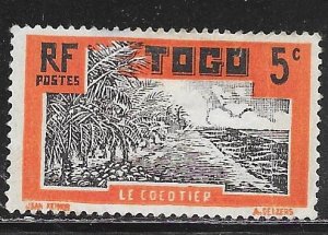 Togo 219: 5c Coconut Grove, unused, F-VF
