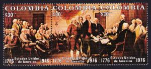 Colombia Bicentenary of American Revolution strip of 3v SG#1405-1407 SC#846