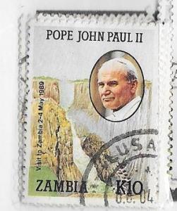 Zambia #473   Pope John Paul II   (U)  CV$6.50