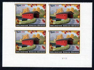 SC# 4738 - ($5.60) - Arlington Green Bridge, VT - MNH - plate block of 4