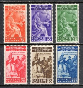 VATICAN Sc#41-6 1935 Intl. Judicial Congress MLH