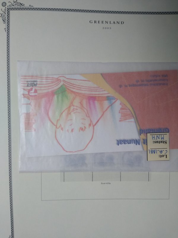 collection on pages Greenland 2010 MNH KY: CV $164