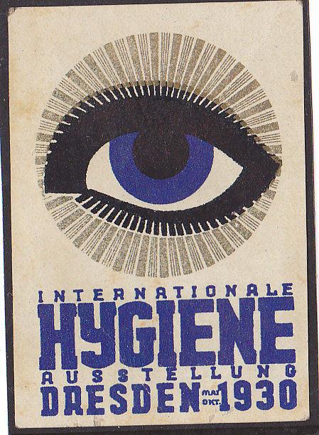 1930 Germany Hygiene expo Dresden eye health medicine CINDERELLA POSTER STAMP