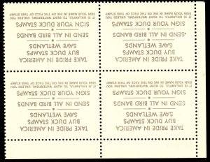US Stamp #RW54 $10 Plate Block MINT NH SCV $70