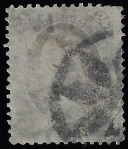 Scott #153 - $90.00 – VF-used – Pretty NYFM cancellation. Color is badly faded.