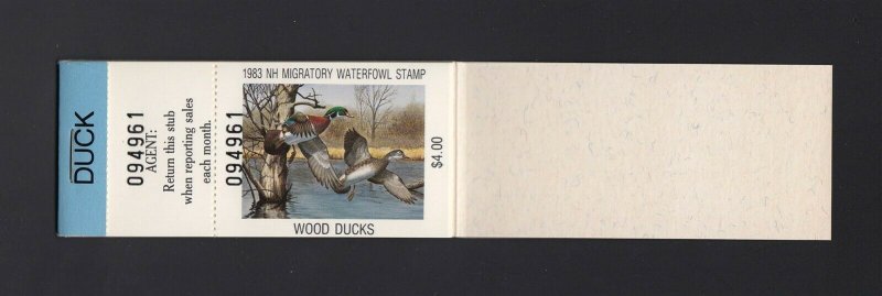 NEW HAMPSHIRE: #NH1 1983 $5.50 Wood Ducks COMPLETE BOOKLET OF 10, MNH