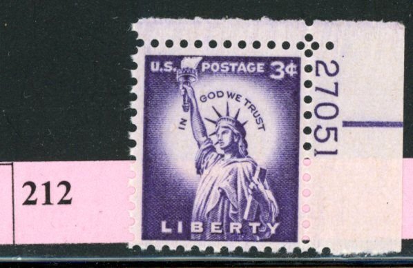 PKStamps - USA - 1035 - MNH - Plate Number Single (#3-212
