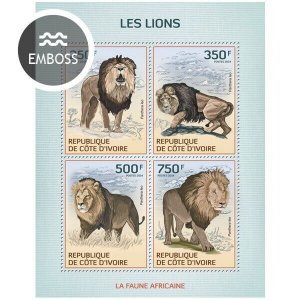 2014 IVORY COAST  MNH. LIONS  |  Michel Code: 1599-1602  |  Scott Code: 1201