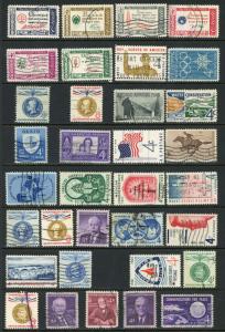 USA 1960 Commemorative Year Set Used #1139-1173 (missing 1166)