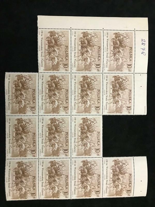 POLAND Revolution Military Hockey Blocks Sheets MNH (Appx 280 Stamps) (KR835