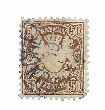 Bavaria #45 Faults Used - Stamp - CAT VALUE $27.50