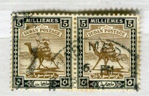 BRITISH EAST AFRICA PROTECTORATE; 1930s Camel Rider 5m fine used Postmark Pair