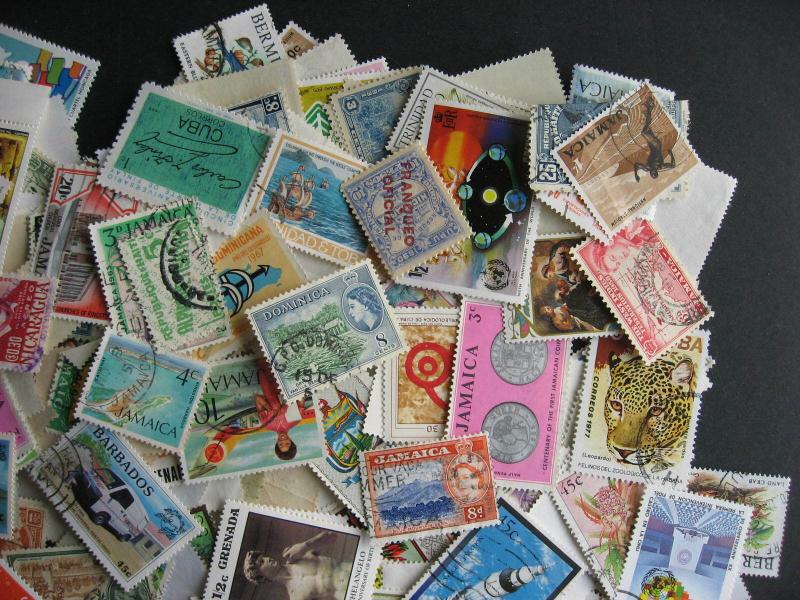 Caribbean 500 mostly older mixture (duplicates,mixed cond) 45% commems,55% defin