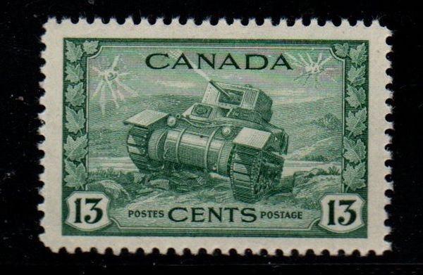 Canada Sc 258 1942 13c tank stamp mint NH