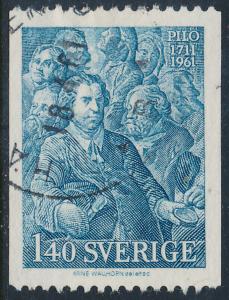 Sweden Scott 595 (Fa 523), 1.40Kr blue C.G.Pilo, F-VF Used