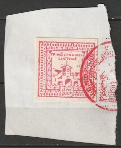 Vietnam ca. 1989 revenue 200d used on piece