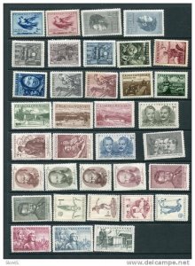 Czechoslovakia 1951 Mi 643-695 MNH/MH Complete Year (- 5 stamps) Cv 87 euro