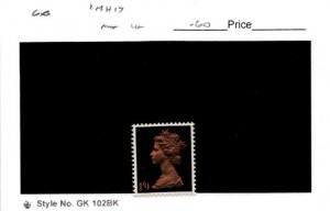 Great Britain, Postage Stamp, #MH17 Mint LH, 1967 Machins Queen (AC)