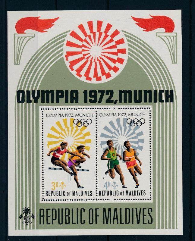 [36697] Maldives 1972 Olympic games Munich Souvenir Sheet MNH