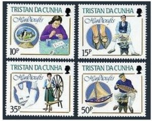 Tristan da Cunha 425-428,MNH.Michel 443-446. Handicrafts 1988.Painted eggs,Model