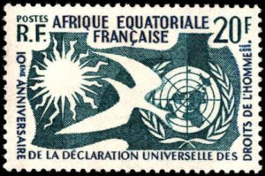 French Equatorial Africa #202, Complete Set, 1958, Never Hinged