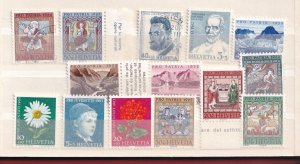 SA14f Switzerland 1952-1967 selection of used and mint stamps