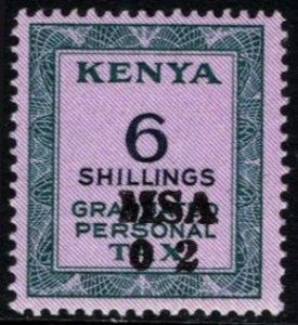 1966 Kenya Revenue 6 Shillings Graduated Personal Tax MNH