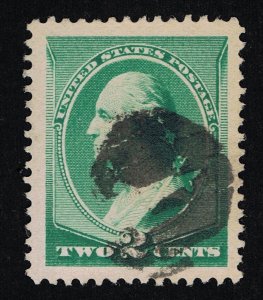 EXCEPTIONAL GENUINE SCOTT #213 USED 1887 GREEN ABNC PSE CERT GRADED XF-90J JUMBO