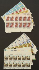 U.S. Mint Stamp Lot of 27 Christmas 13c Plate # Blocks. 3 Different Stamps. NH.