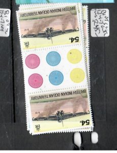 BRITISH INDIAN OCEAN TERRITORIES AIRPLANE GUTTER PRS SC 124-127 MNH  PPP0920H