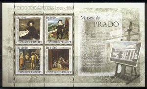 St Thomas & Prince Is. - 2007 MNH Velazquez art souvenir sheet #1734 cv $ 6.50