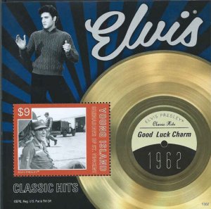 St Vincent - Elvis Presley Good Luck Charm - Souvenir Sheet SGY1302