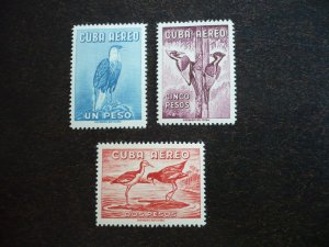 Stamps - Cuba - Scott# C235-C237 - Mint Hinged Set of 3 Stamps