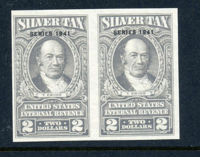 Scott RG70a-RG75a Silver Tax Revenue Imperf Stamp Pair Set (Stock RG73-3)