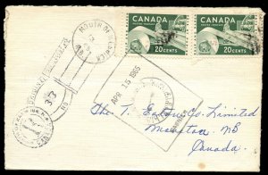 ?MOUTH OF KESWICK, N.B. Keyhole Registration handstamp 1965 cover Canada