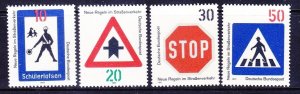 Germany 1055-58 MNH 1971 Various Traffic Signs Full Set of 4