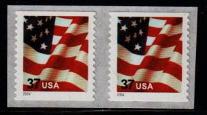 #3632C Flag  Coil Pair (2004 Date) - MNH